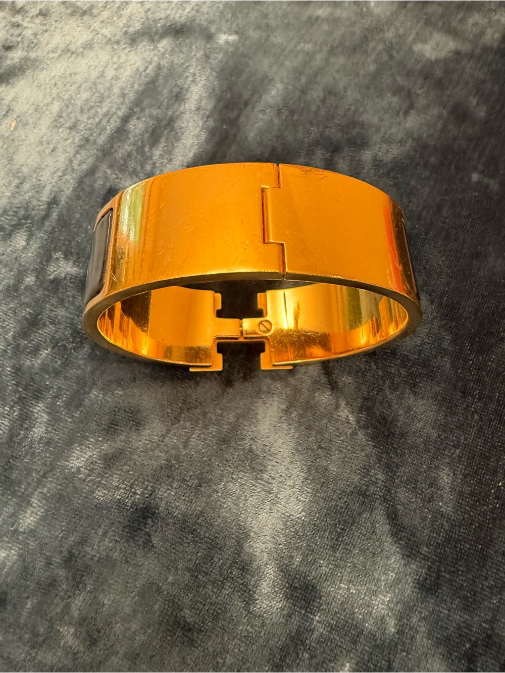 Hermès Clic Clac H PM Bracelet Black Enamel Gold - Picture 8 of 12